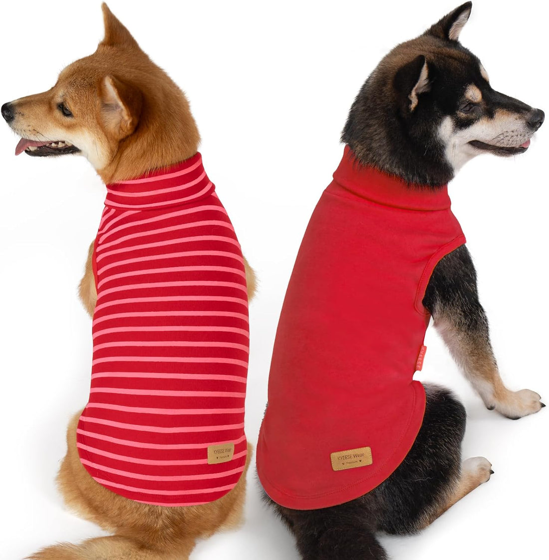 KYEESE 2Pack Dog Sweater for Large Dogs Soft Pet Coats Fleece