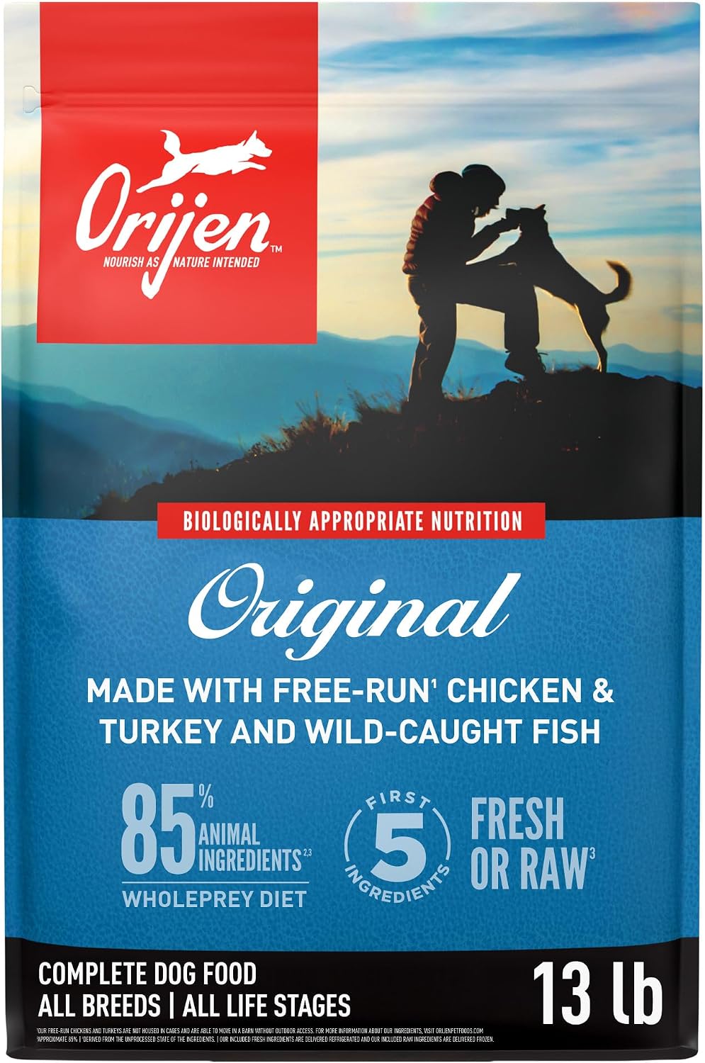 ORIJEN Grain Free WHOLEPREY Dry Dog Food Original Recipe 23.5lb Bag