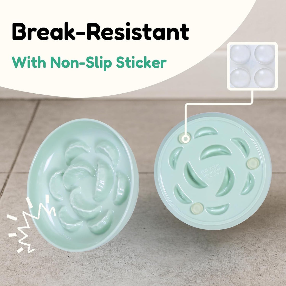 2 Pcs Cat Slow Feeder Bowl Set
