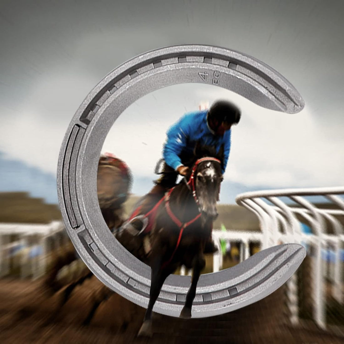 Zerodis 4Pcs Aluminum Alloy Horseshoe Kit for Horse Riding