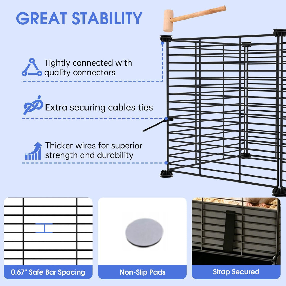 Guinea Pig Cages Small Animal Playpen with Waterproof PVC Liner