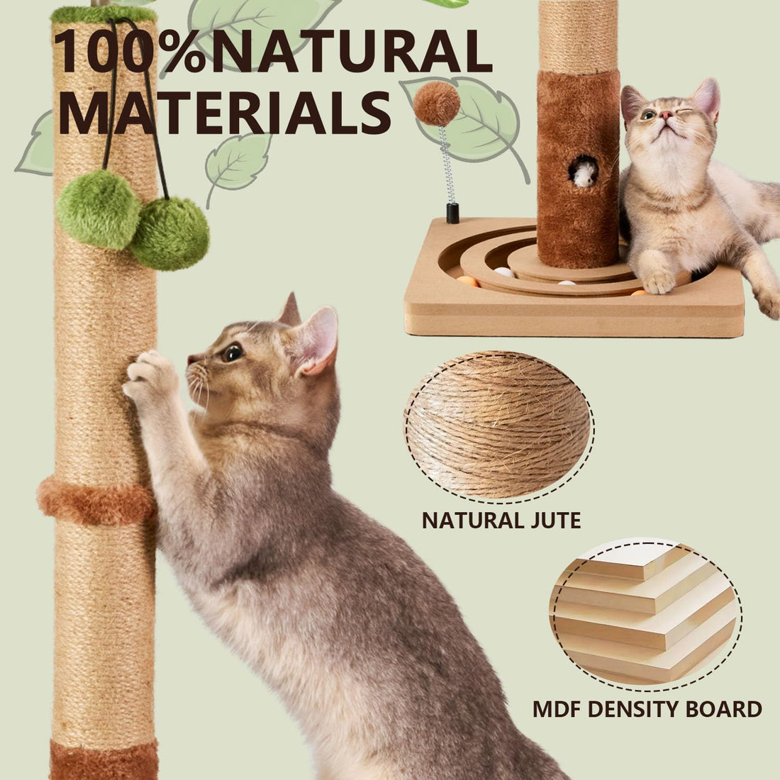 MECOOL 35in Tall Cat Scratching Post Sturdy and Premium Scratch Posts