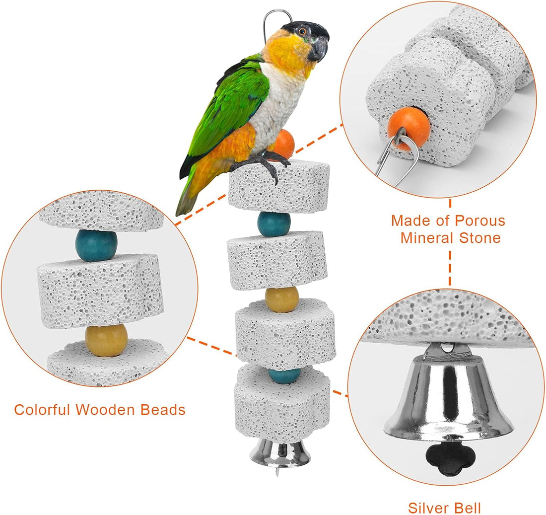 7" Bird Mirror for Cage, Parakeet Cockatiel Parrot Mirror with Rope