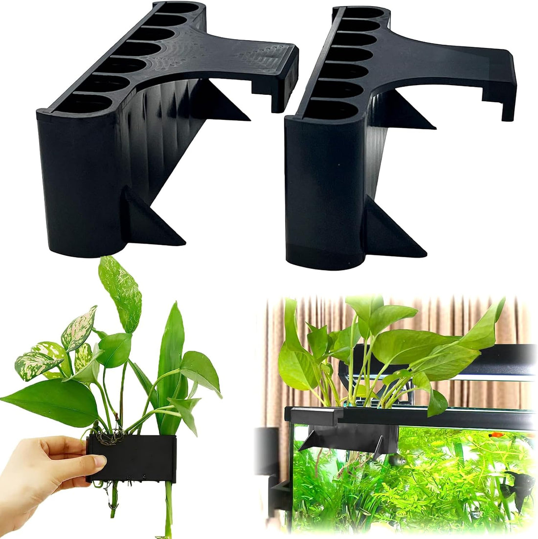 2PC 7 Holes Upgraded Aquarium Plant Holder