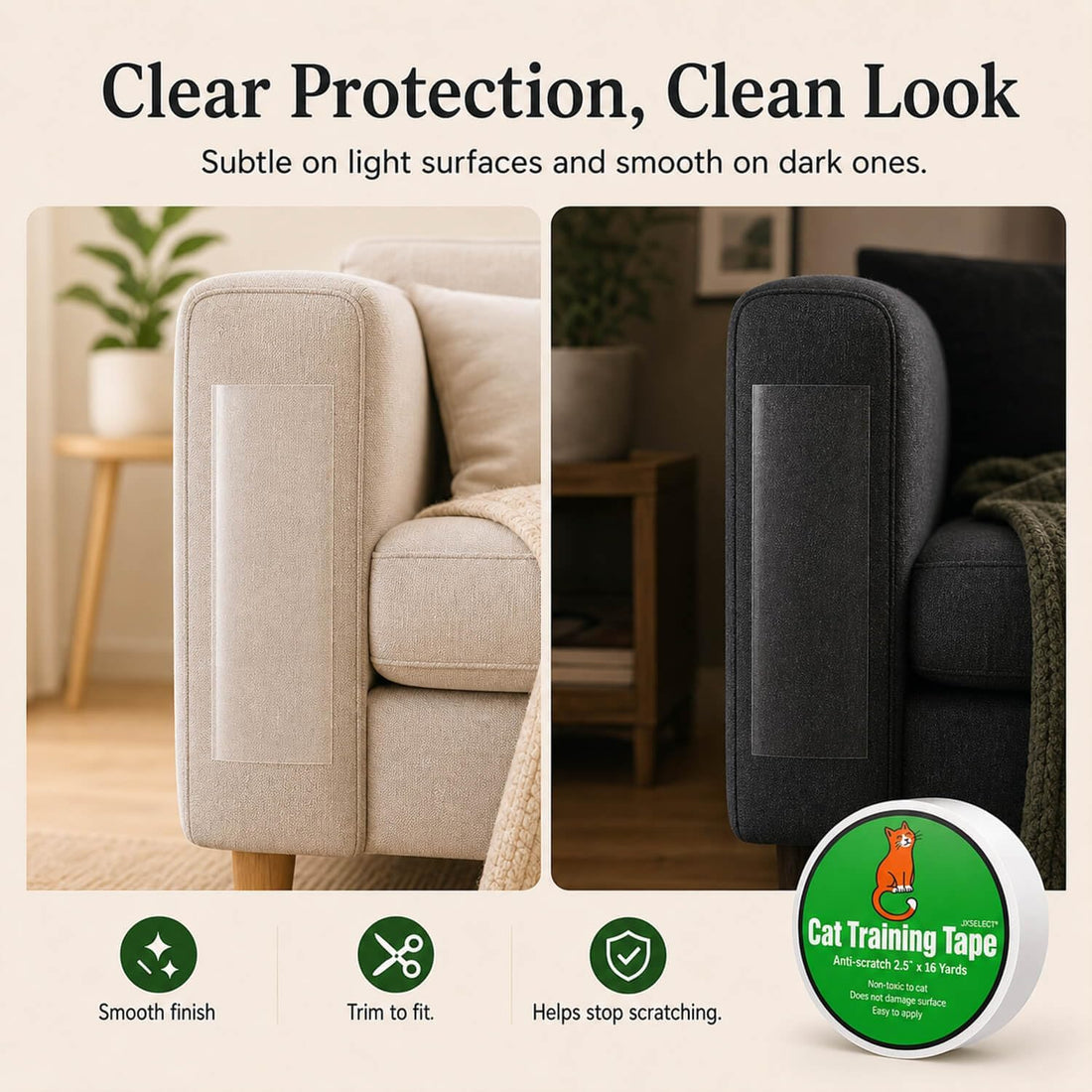 Anti-Scratch Tape for Furniture - Stop Cats from Scratching Couch
