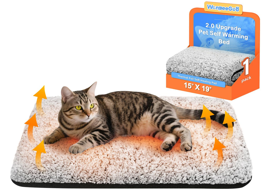 WanpeeGoo Self Warming Cat Bed, Heated Cat Bed