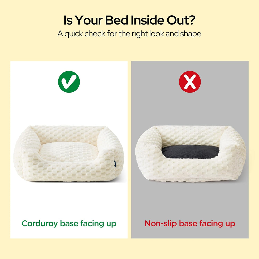 Bedsure Washable Fluffy Cute Dog Beds for Small & Medium Dogs, 25in