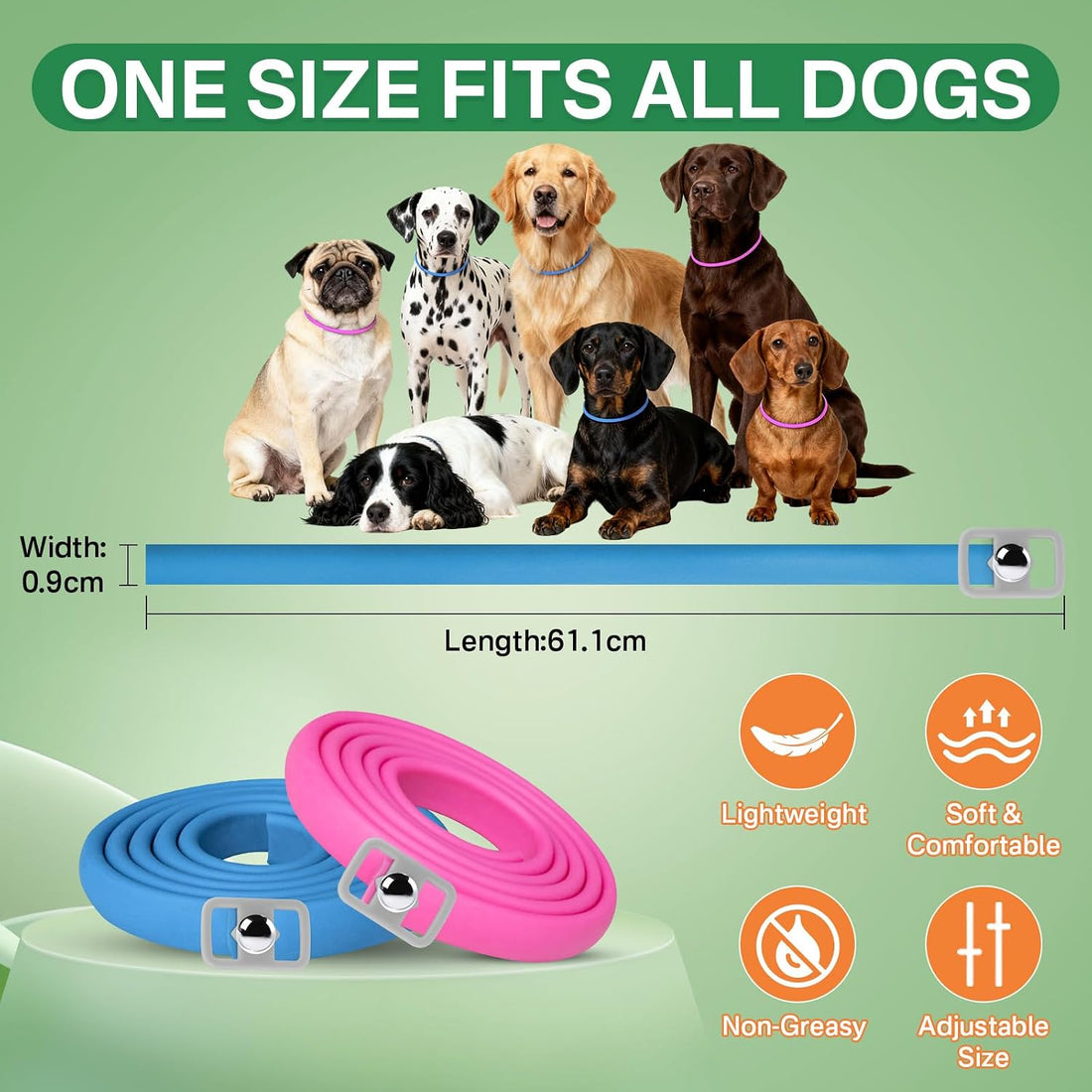 Puyrzoe Flea and Tick Prevention for Dogs, 4 Pack Flea Collar for Dogs