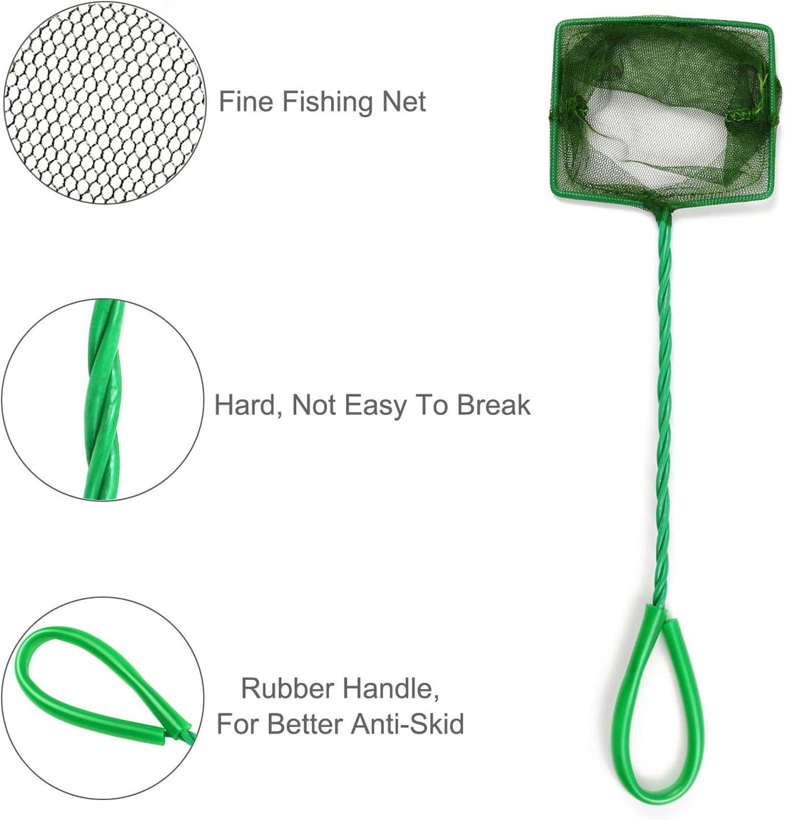 4Pcs Aquarium Fish Net, 4 Inch Quick Catch Mesh Nylon Fishing Nets