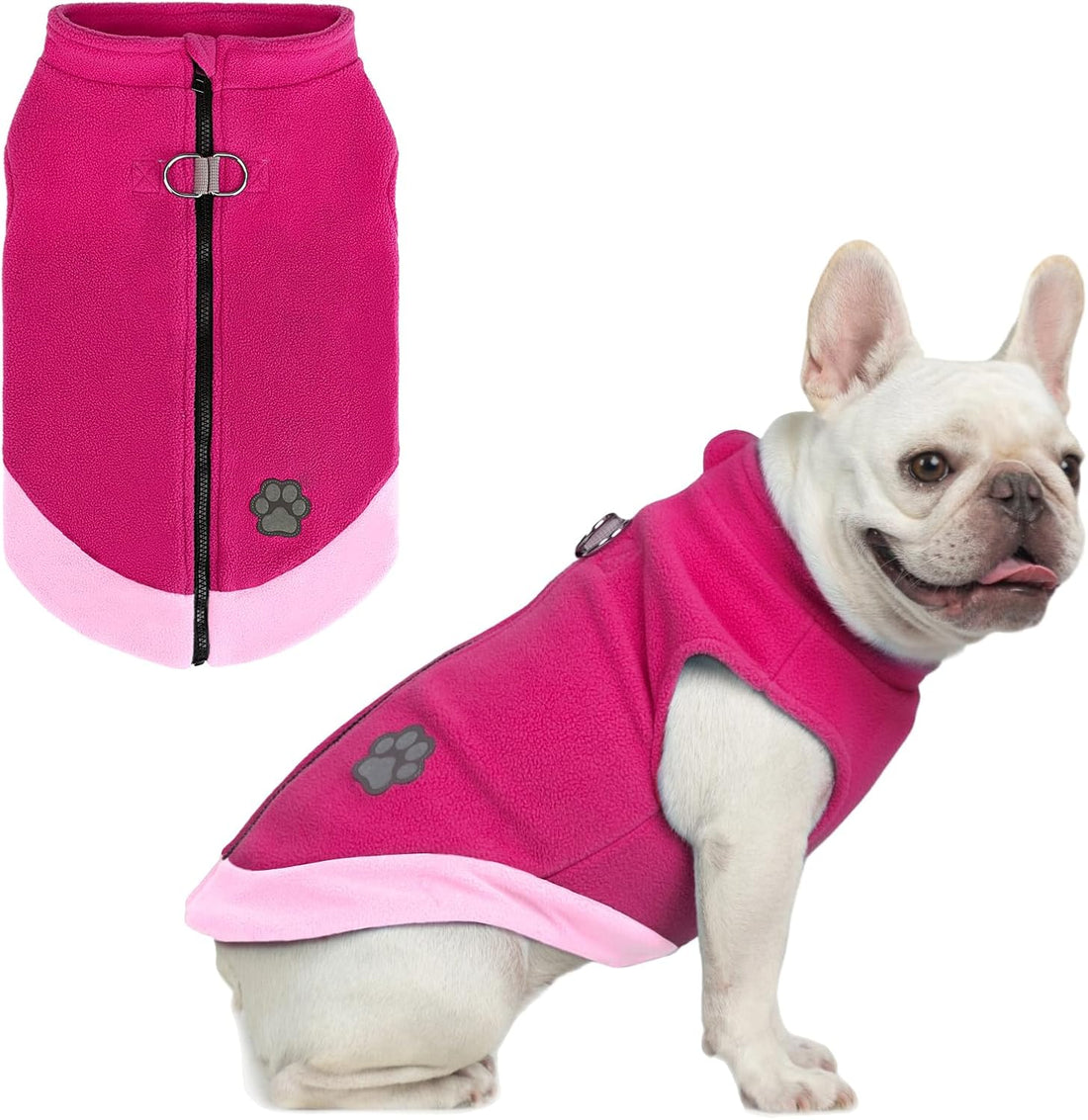 Mihachi Dog Fleece Vest Sweater Zip Up Warm Pullover Step-in Dog