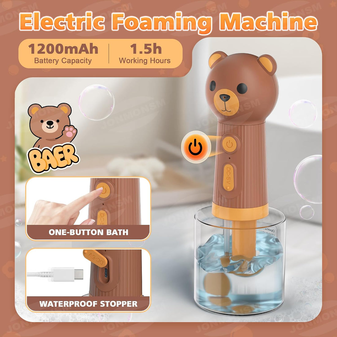 Dog Shampoo Foamer, Electric Dog Soap Dispenser