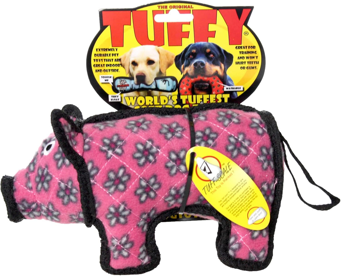 TUFFY® Jr Pig Ultra Durable Plush Dog Toy
