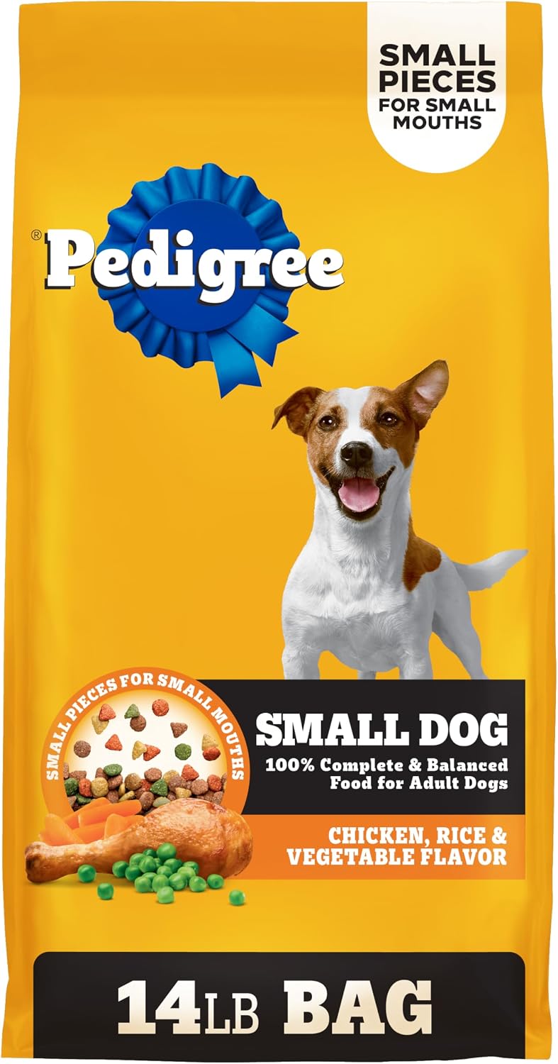 Pedigree Small Dogs Dry Dog Food, Grilled Steak and Vegetable, 14 lb