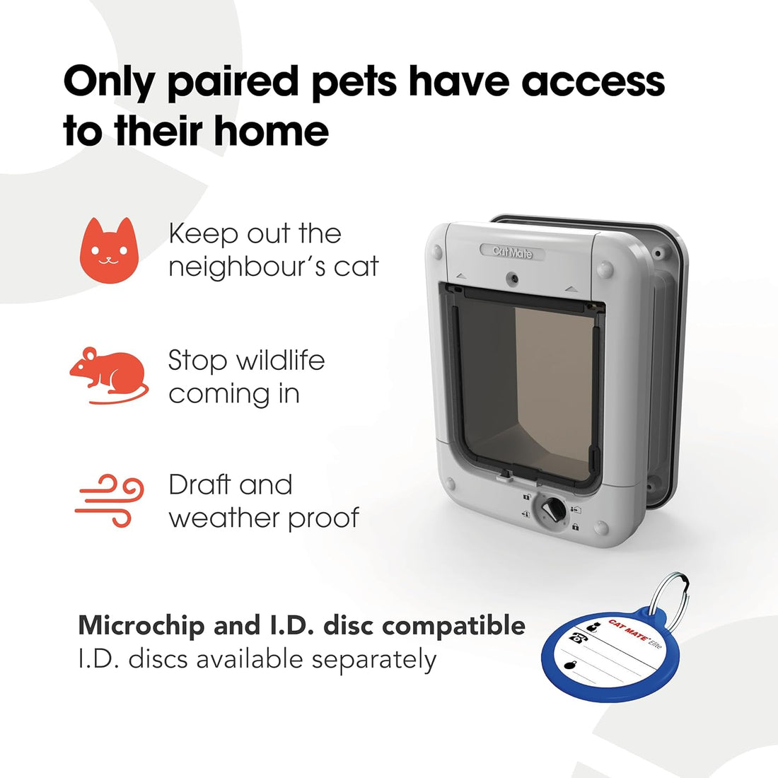Cat Mate Microchip Activated Cat Flap (360) for Cats & Small Dogs