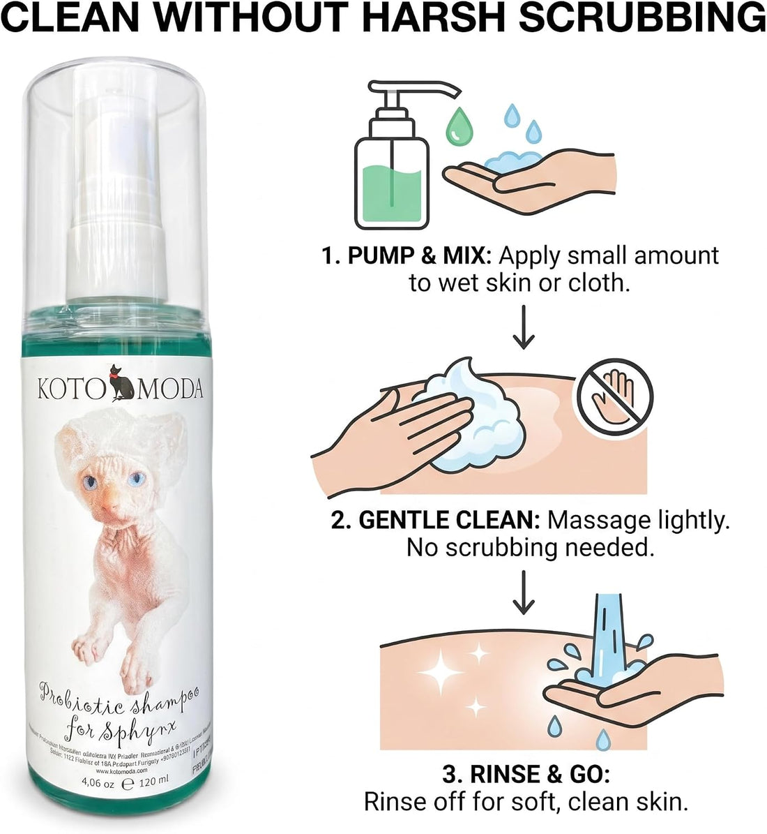 Kotomoda Probiotic Shampoo for Sphynx Cats