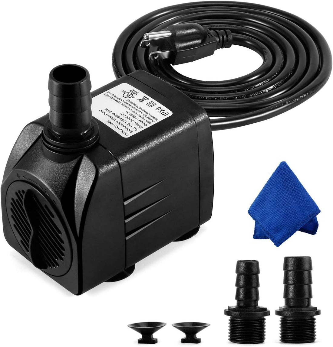 CWKJ 400GPH Submersible Fountain Water Pump for Pond Aquarium