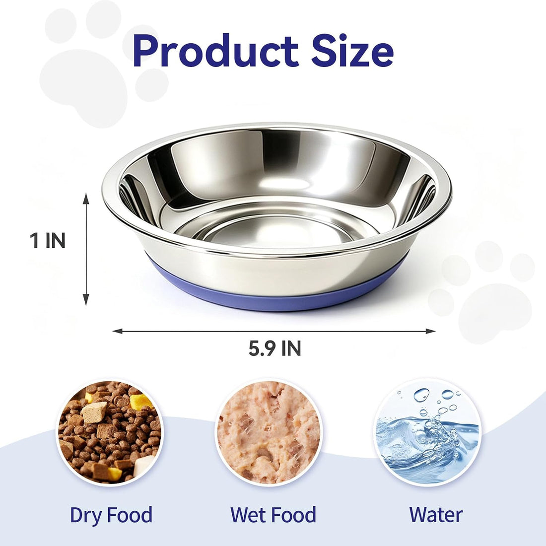 3 Pack Stainless Steel Cat Bowls