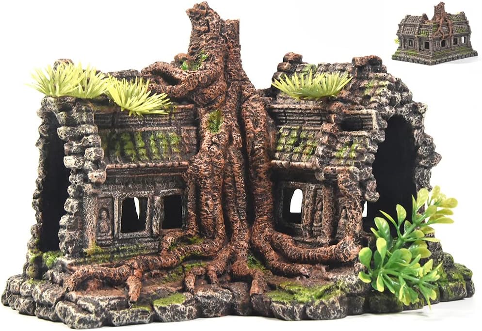 Aquarium Decorations Large Fish Tank Ornament Reptile House Shelter