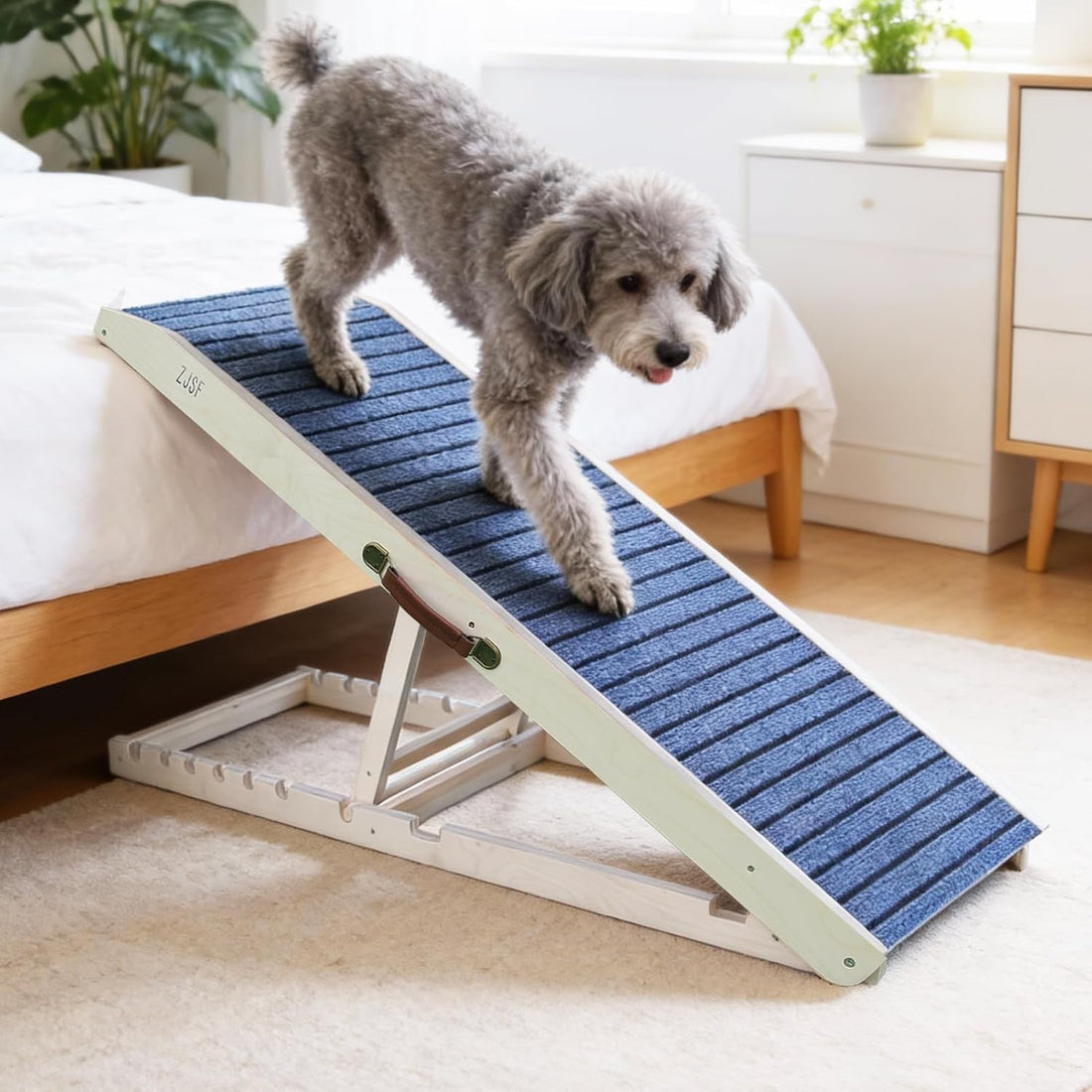 ZJSF Wooden Dog Ramp for High Bed & Couch