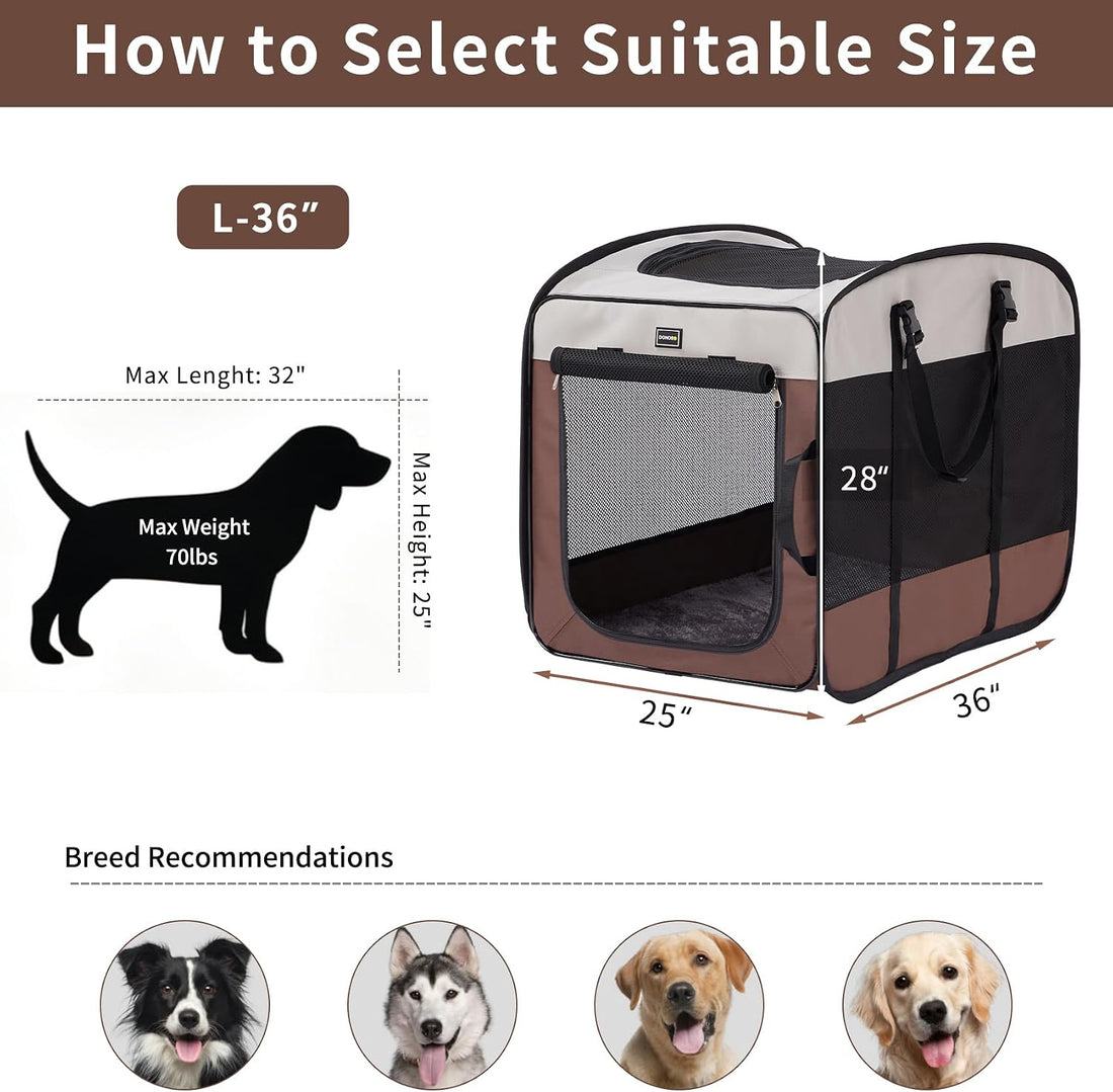 DONORO Dog Kennels and Crates for Medium Dogs