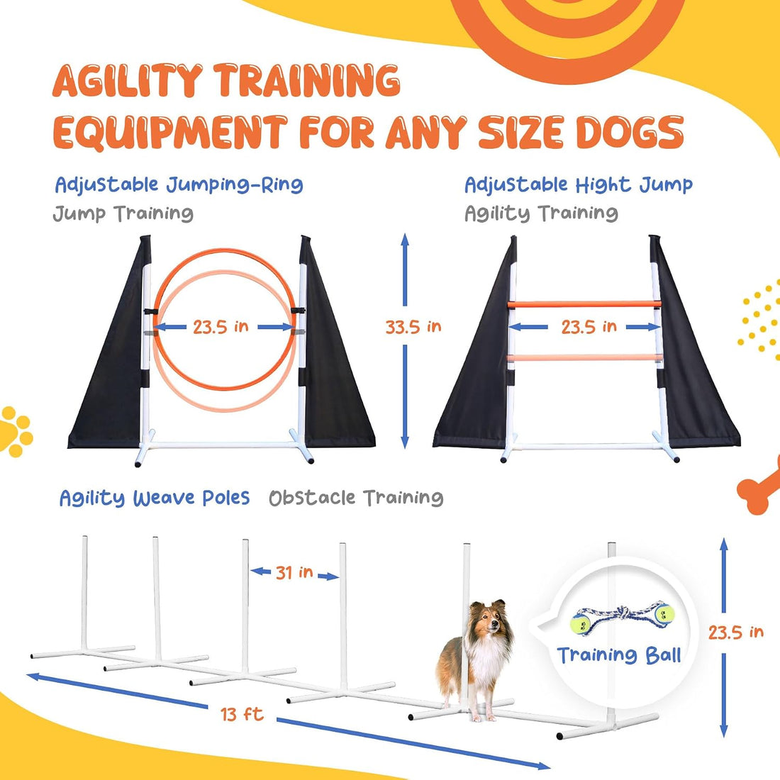 POPMOON Agility Training Equipment for Dogs