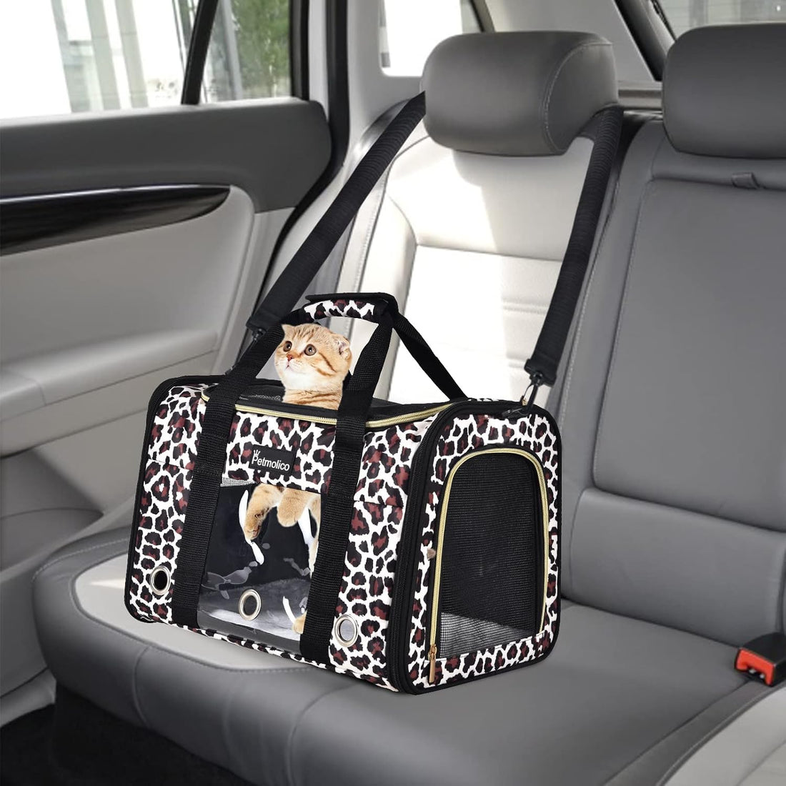 Petmolico Cat Carrier Soft-Sided Airline Approved, Medium
