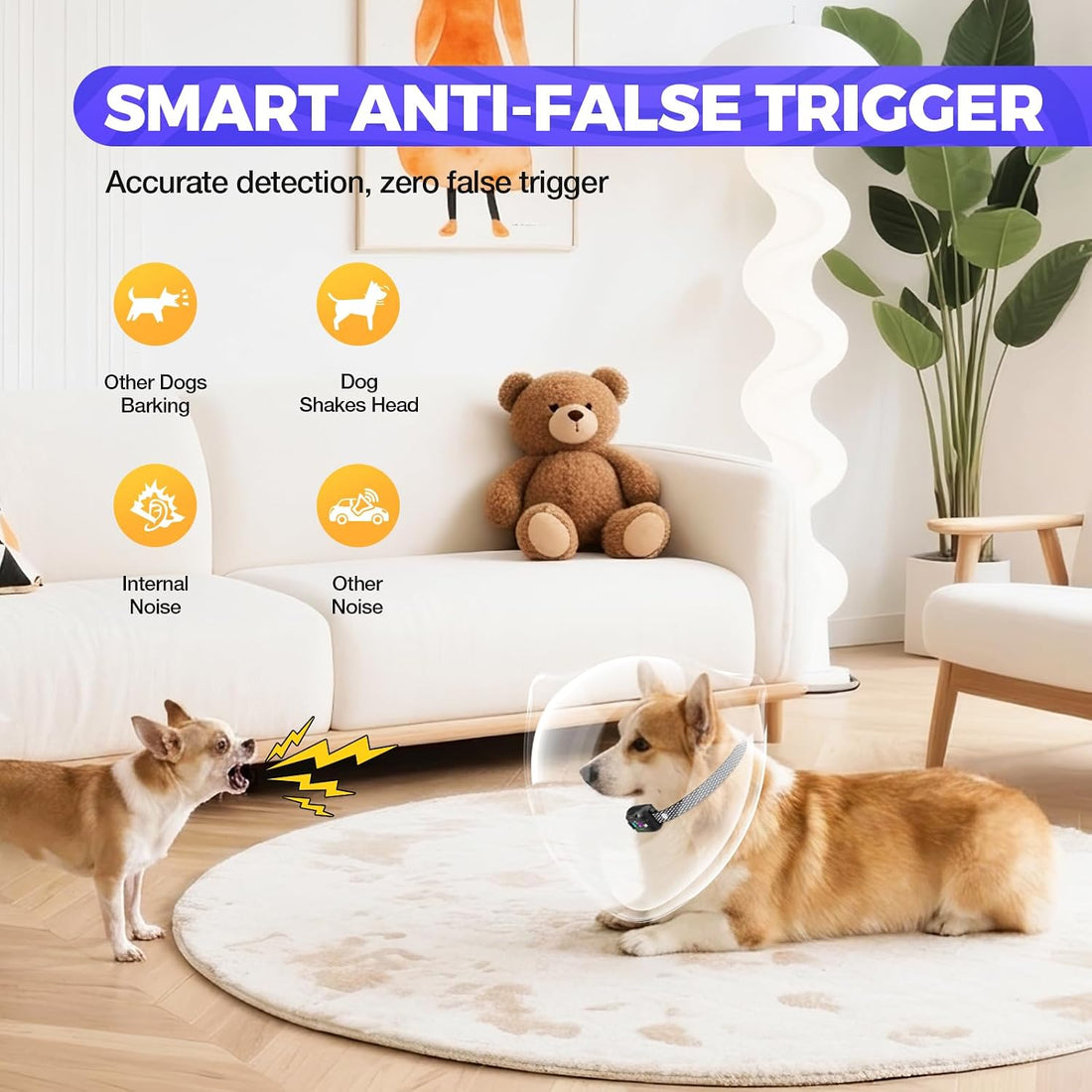 PcEoTllar Bark Collar for Small Dogs, Beep & Vibration Mode
