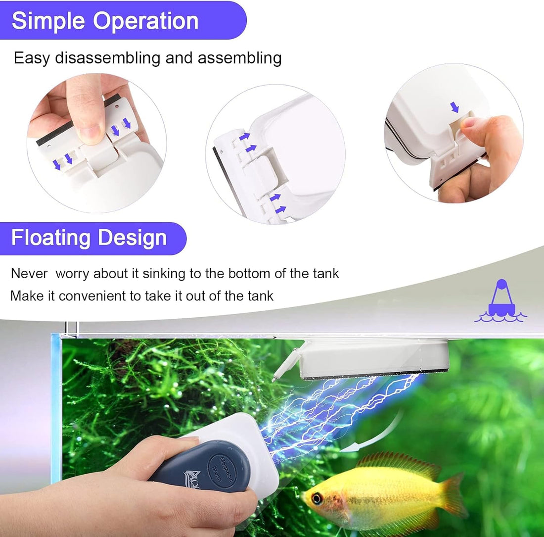 AQQA Aquarium Strong Magnetic Cleaner Brush