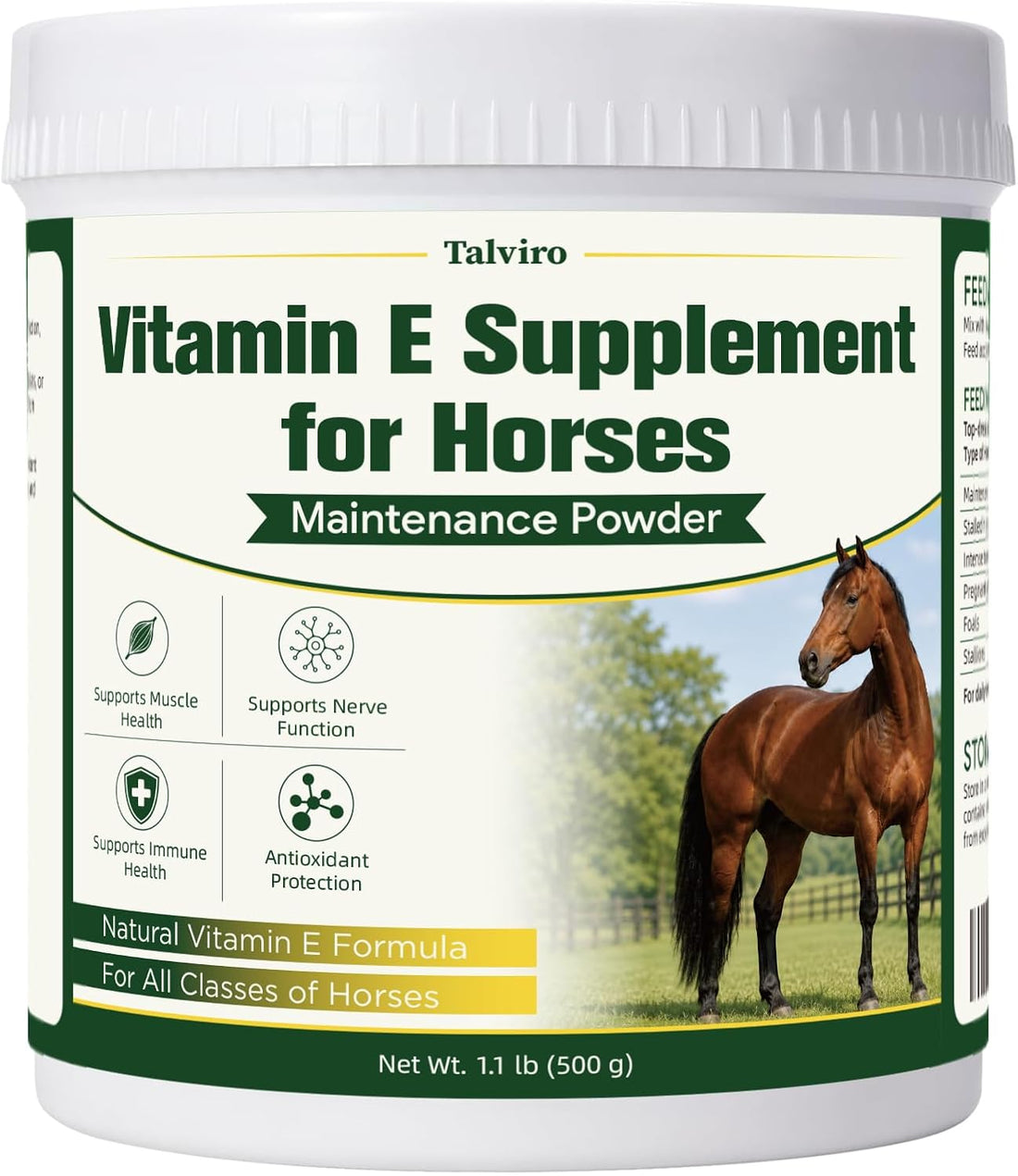 Vitamin E Horse Supplement Powder for Muscle, Nerve & Immune Support