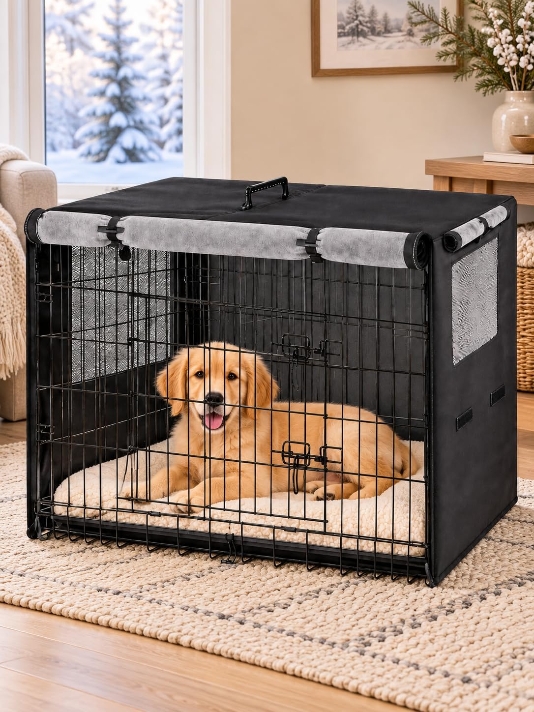 36inch Dog Crate Cover,Insulated Dog Crate Cover,with Frost-proof