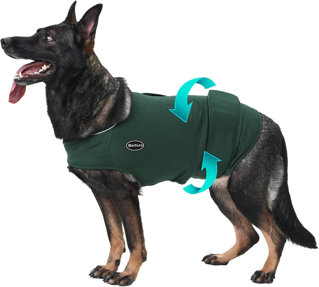 Meifsou Dog Anxiety Vest, Skin-Friendly Thunder Jacket for Dogs