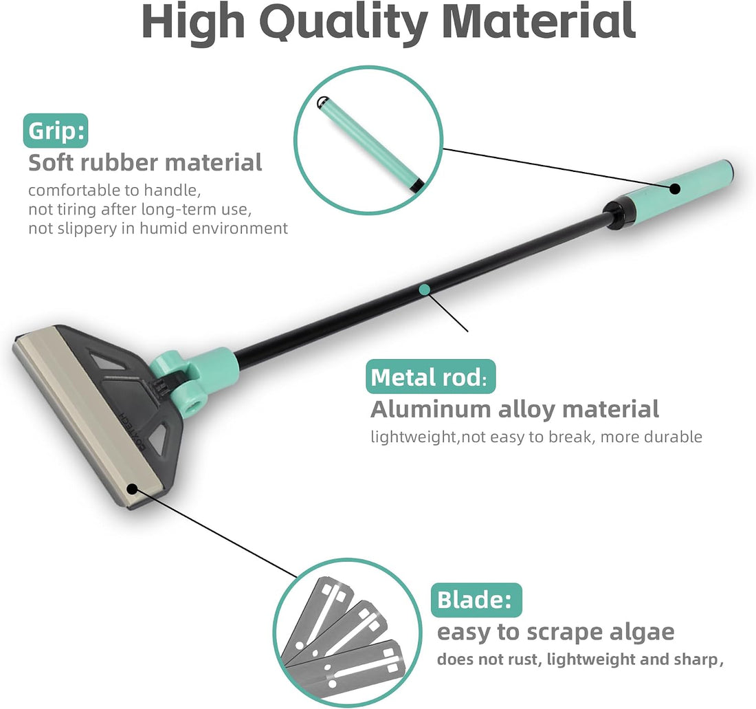 UPETTOOLSAlgae Scraper for Glass Aquariums,2 in 1 Adjustable Algae