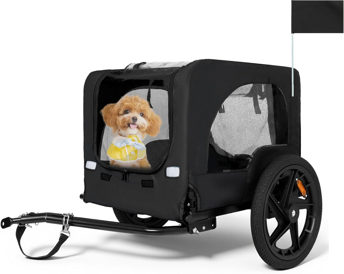 KEIKI Dog Bike Trailer with Built-in Leash