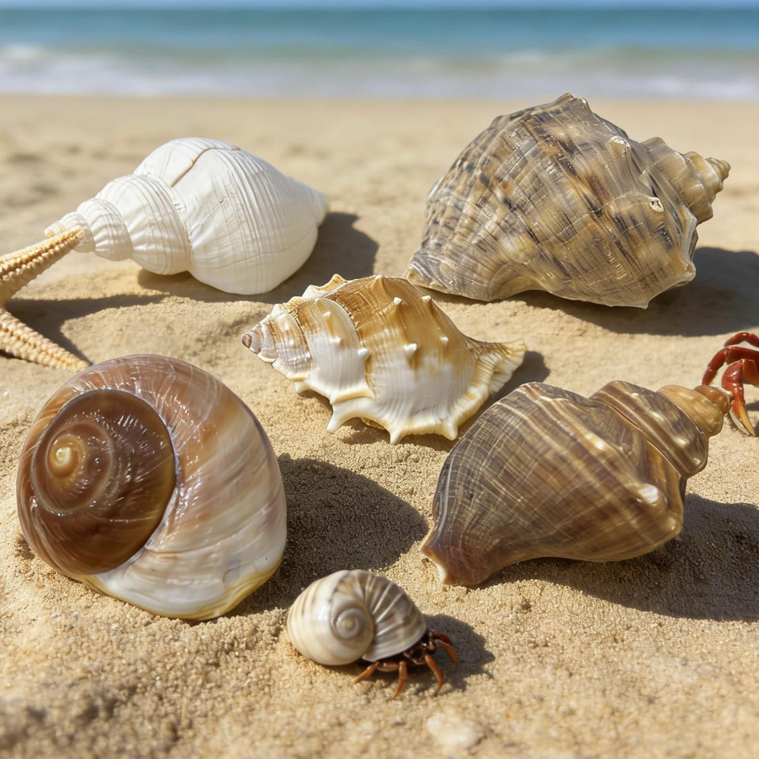 5PCS Large Hermit Crab Shells - Turbo 2.8-3.9" Opening 1.5-2.5"