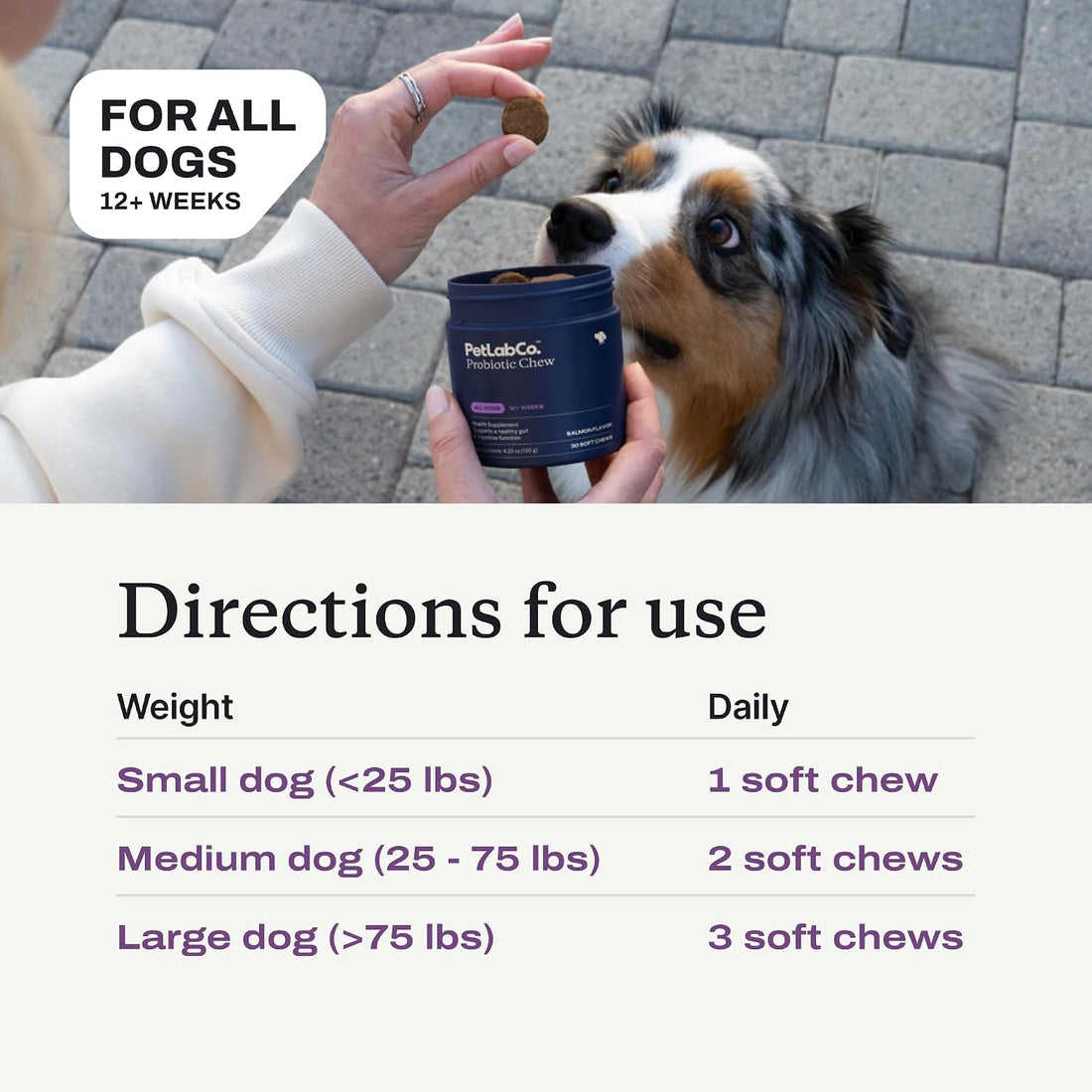 PetLab Co. Probiotic Chews for Dogs, 30 Soft Chews, 3-Pack