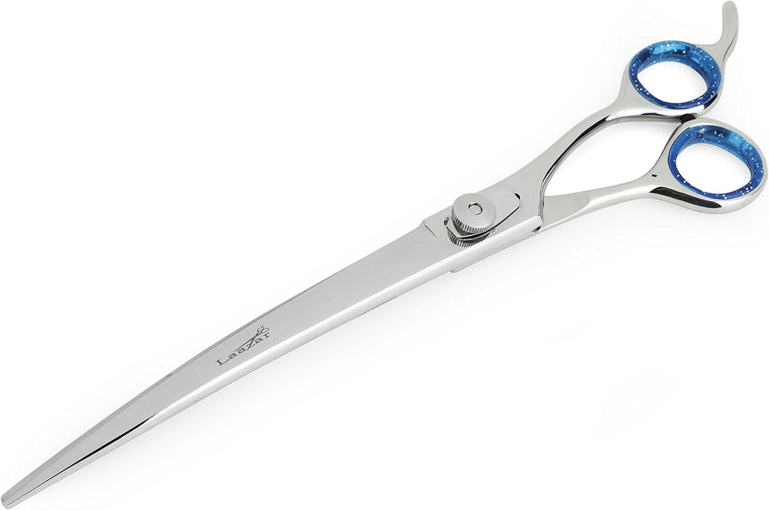 Laazar Pro Shears, Curved Pet Grooming Shear, 9" Scissors