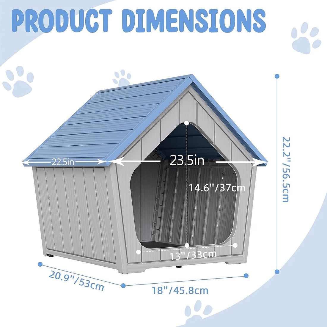 Fancyango Outdoor Indoor Dog House for Small Dogs Dog House