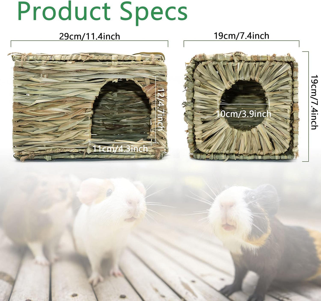 BWOGUE Large Guinea Pig Grass House, Guinea Pig Hideout