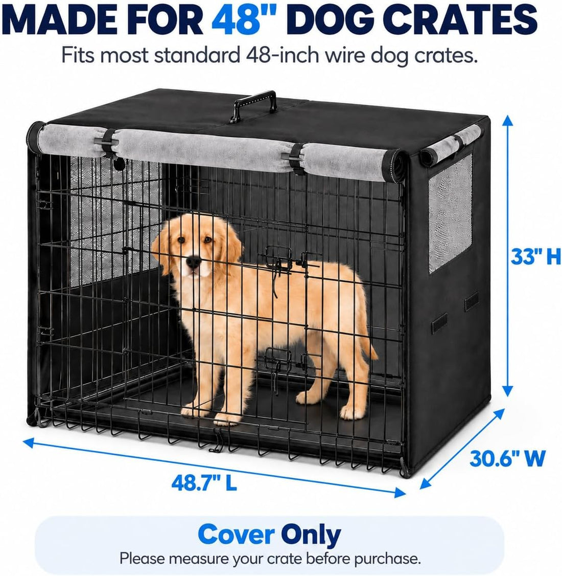 36inch Dog Crate Cover,Insulated Dog Crate Cover,with Frost-proof