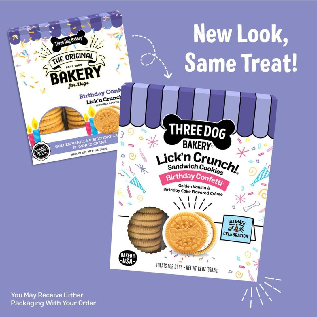 Three Dog Bakery Lick'n Crunch! Dog Treats - 13 oz