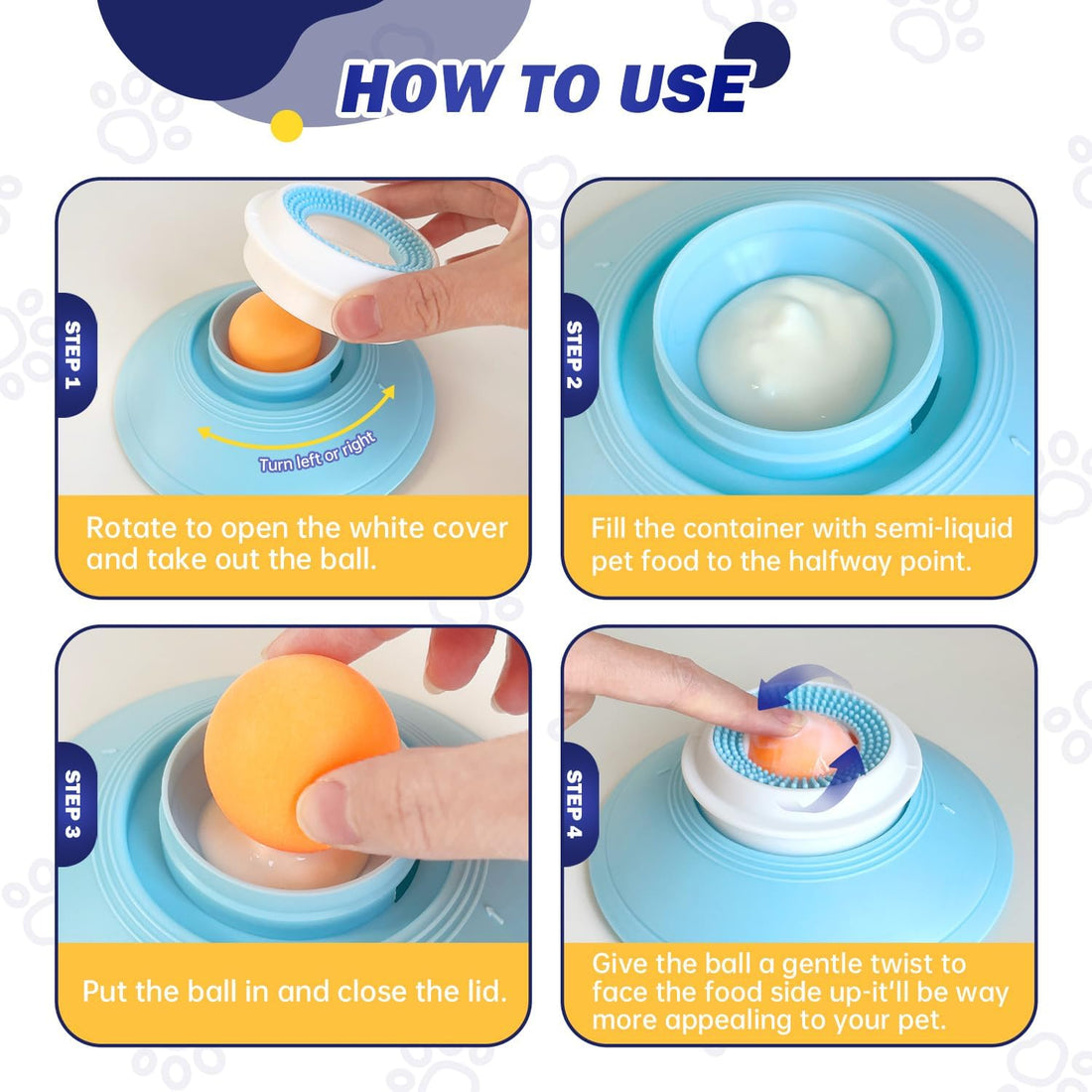 Slow Feeder cat Bowl, Interactive Licking Bowl for Wet & Liquid Food