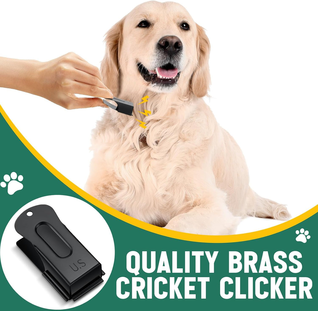 2 Pcs Dog Training Clicker Brass Cricket for Dogs Cats