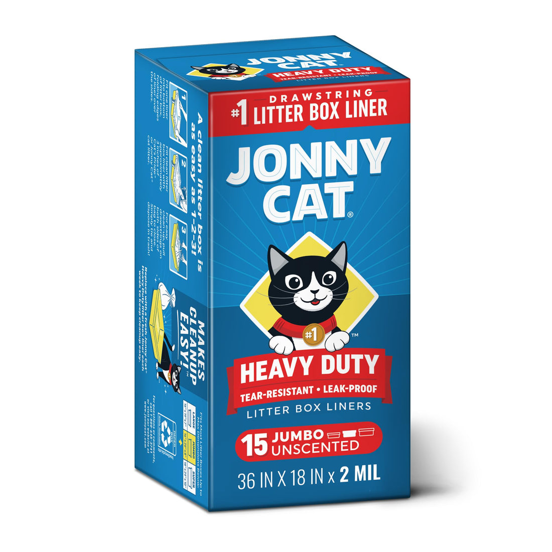 Jonny Cat Litter Box Liners: Heavy Duty - Tear & Leak Resistant