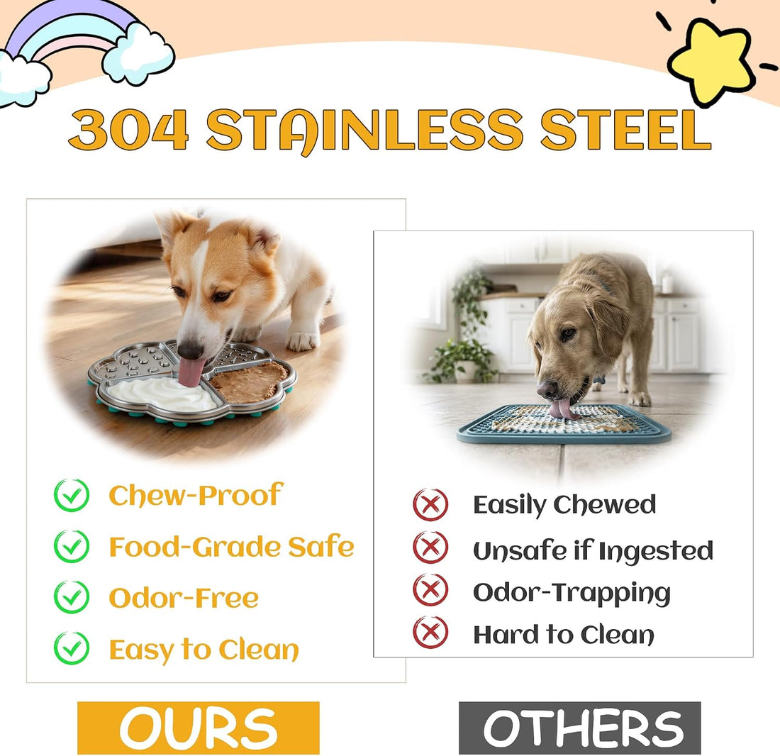 ALL FOR PAWS Stainless Steel Lick Mat for Dogs & Cats