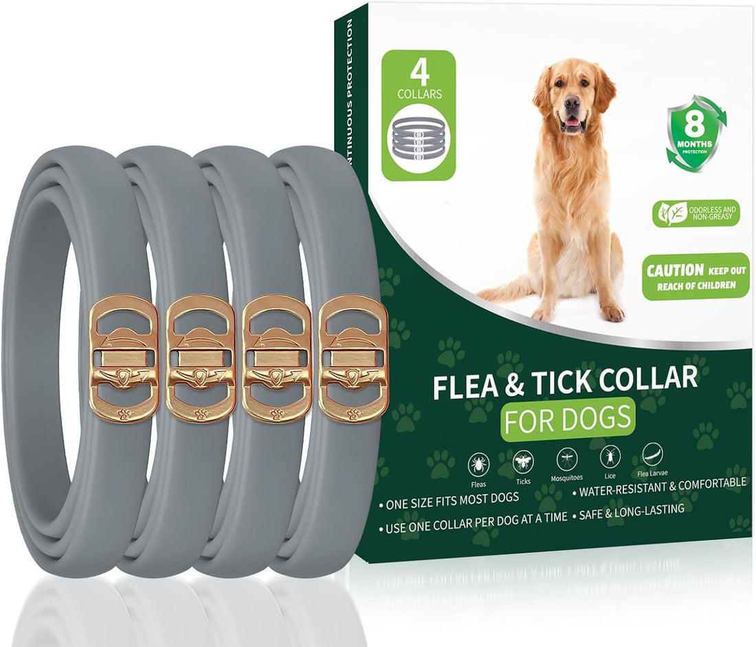4 Pack Flea Collar for Dogs, 32 Months Flea and Tick Prevention