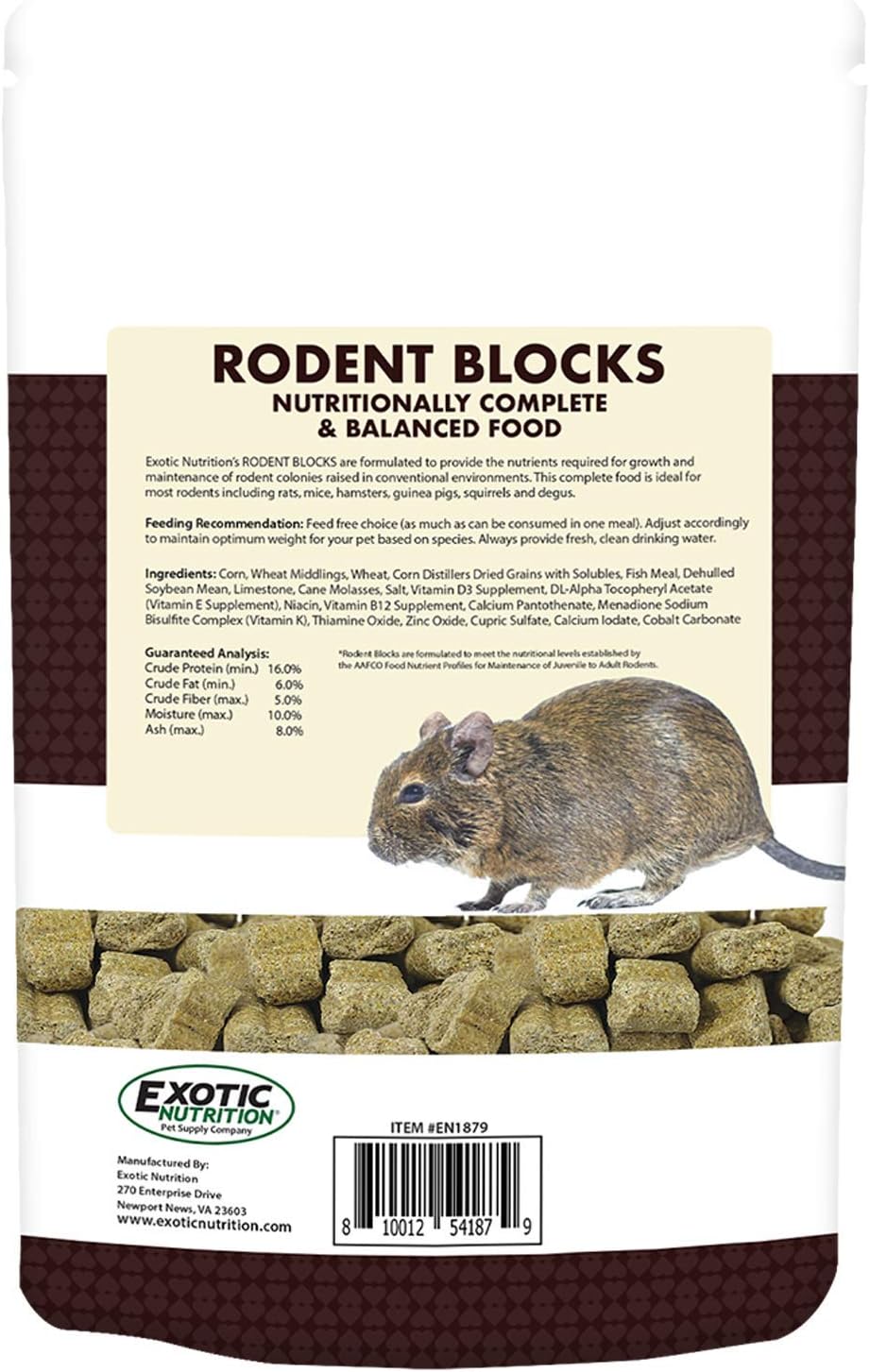 Rodent Blocks - Nutritional Rodent Food - for Rats, Mice, Squirrels