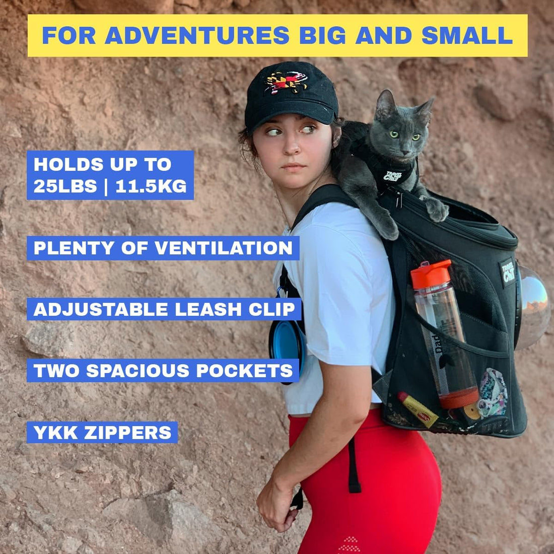 Fat Cat Backpack Carrier - Airline Approved Cat Carrier with Space
