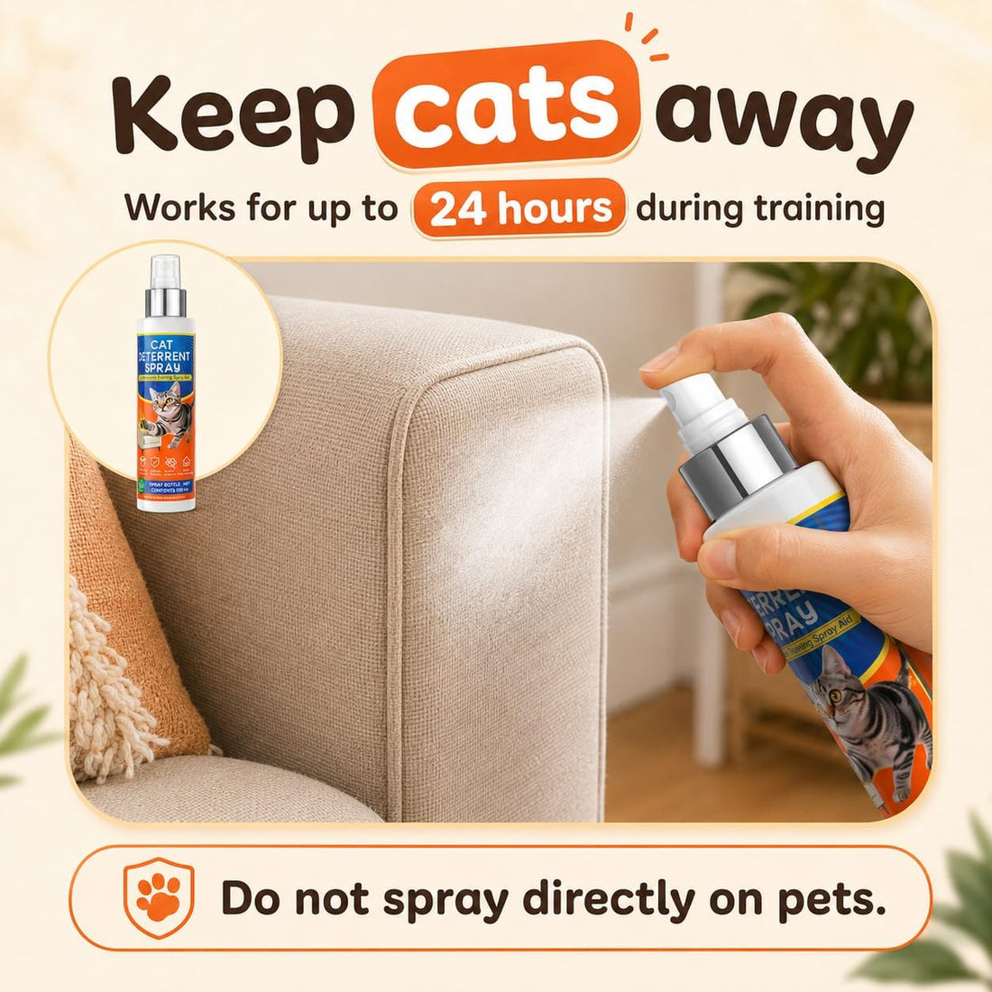 Cat Deterrent Spray for Furniture Protection