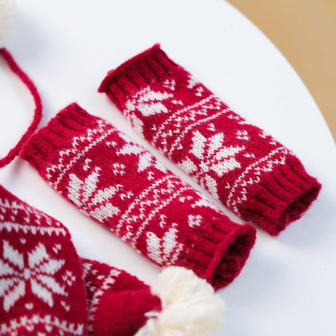 Dog Hat & Scarf Set, Knitted Pet Christmas Winter Warm Caps