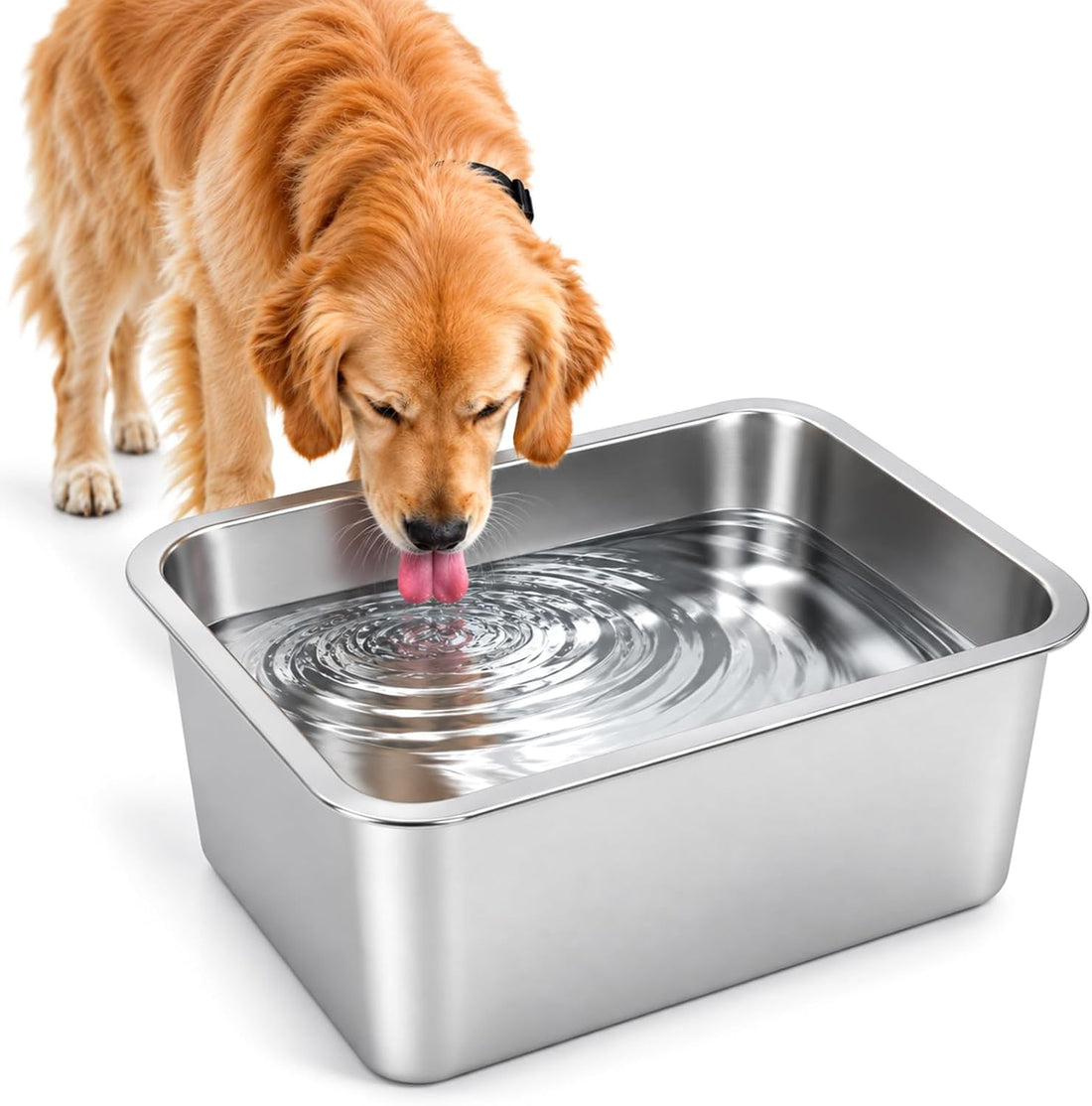 Lonepetu 3 Gallons Large Dog Water Bowl